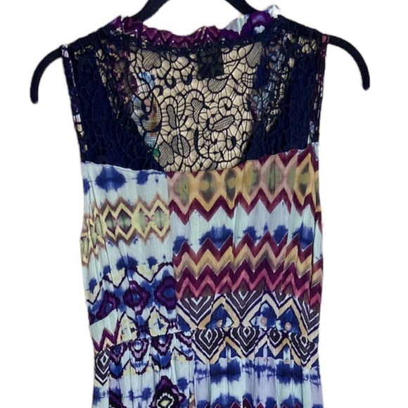 NWT Desigual Tie Dye Maxi Dress Vest Serpens size 4. Multi Color crochet - Picture 10 of 14